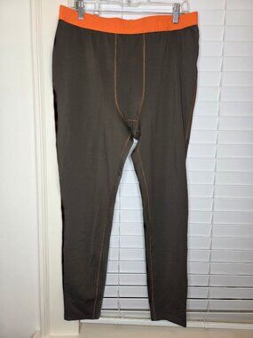 Field & Stream Mens XL Base Layer Pants Brown Poly Spandex blend outdoor hunting